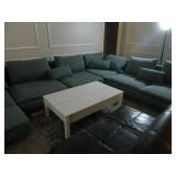 Large Modular Sofa Grey/Blue