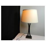 Iron Base Table Lamp w/Cream Shade