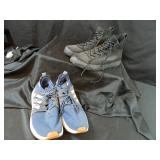 Blue Adidas (9.5), Black Converse (11)