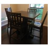 Bar Height Table and 4 Chairs