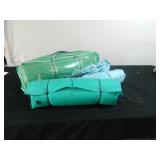 Blow Up Mattress, Small Dome Tent, Larger Tent In