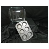 8"X8" Anchor Baking Dish -  Muffin Pan,6