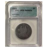 US 1803 Certified Bust Large Cent G06