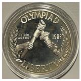 US 1988 PROOF Silver Olympics Dollar