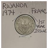 Rwanda 1974 Franc