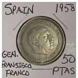 Spain 1958 50 Ptas