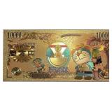 Stunning Anime 24K GOLD Banknote- click image