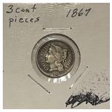 US 1867 3 Cent Piece