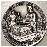 1.11 Oz. Pure Silver Medal - E.Whitney Cotton Gin