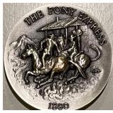 1.12 Oz. Pure Silver Medal - Pony Express 1860