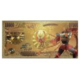 Stunning Anime 24K GOLD Banknote- click image
