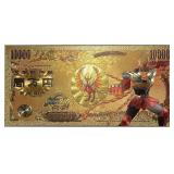 Stunning Anime 24K GOLD Banknote- click image