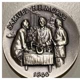 1.14 Oz. Pure Silver Medal - Samual Morse 1844