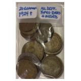 Germany 20 Coins 1924 & Up