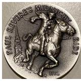 1.23 Oz. Pure Silver Medal - Paul Revere Ride 1775