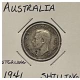 Silver 1941 Australia Shilling