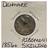 1856o Denmark Skilling Nice