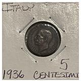 Italy 1936 5 Centesimi