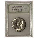 Cert. BU 1972 Kennedy Half Dollar
