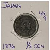 1876 Japan 1/2 Sen