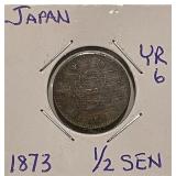 1873 Japan 1/2 Sen