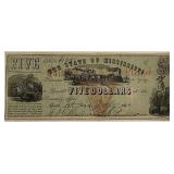 1862 MS 5 Dollars Bearer Note