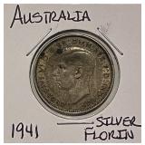 Silver 1941 Australia Florin
