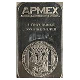 Troy Oz. .999 Silver Art Bar