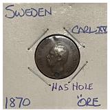1870 Sweden Ore - has hole