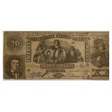 1861 Confederate Sts. 20 Dollar Note