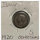 Italy 1920 5 Centesimi