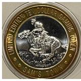 .6 Oz. .999 Silver $10 Gaming Token