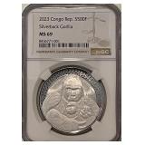 Cert MS67 Silver Troy Oz. .999