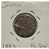 1883 Japan 1/2 Sen