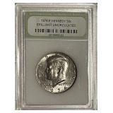 Cert. BU 1974 Kennedy Half Dollar