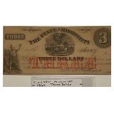 1864 MS 3 Dollars Bearer Note