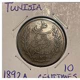1892A Tunisia 10 Centimes very nice