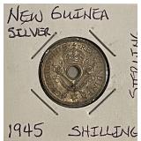 Silver 1945 New Guinea Shilling