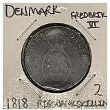 1818 Denmark 2 Skilling