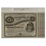 1875 Louisiana $5 Bond