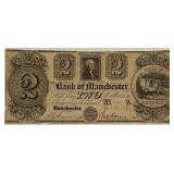 1837 Bank of Manchester MI Dolar Note