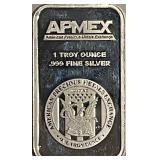 Troy Oz. .999 Silver Art Bar