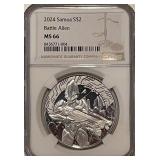 Cert MS66 Silver Troy Oz. .999