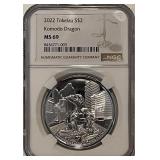 Cert MS69 Silver Troy Oz. .999