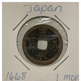 1668 Japan Mon Tokyo Mint