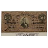 1864 Confererate Sts. 50 Dollar Note