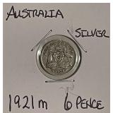 Silver 1921M Australia 3 Pence