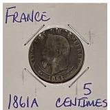 1861A France 5 Centimes - Paris