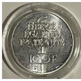 PIEDFORT Silver 100 Francs Low Mintage