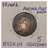1855K(a) France 5C - Bordeaux (Anchor)